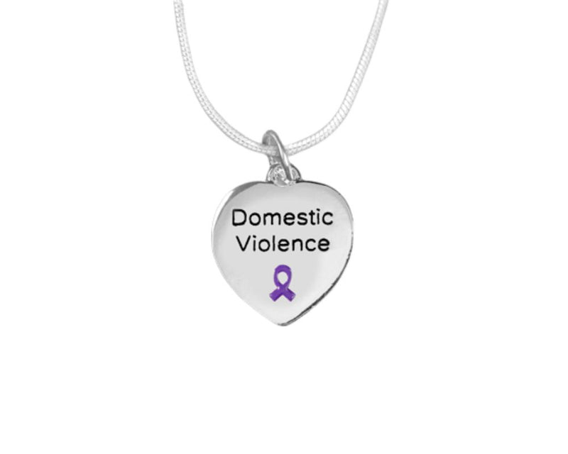 Domestic Violence Awareness Heart Necklaces - The Awareness Company