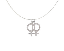 Load image into Gallery viewer, Bulk Lesbian Same Sex Female Symbol Necklaces,  Lesbian Jewelry - The Awareness Company