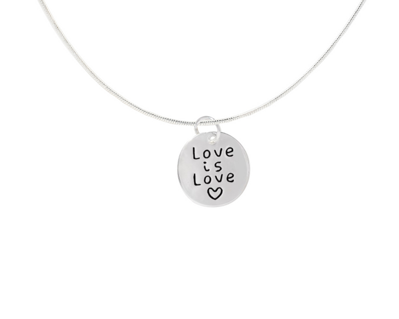 Bulk Love Is Love Charm Necklaces, Pride Jewelry - The Awareness Company
