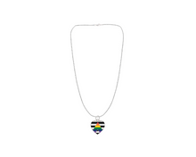 Load image into Gallery viewer, Bulk Straight Ally Flag Rectangle Necklaces, Ally Jewelry - The Awareness Company