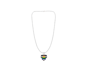 Bulk Straight Ally Flag Rectangle Necklaces, Ally Jewelry - The Awareness Company