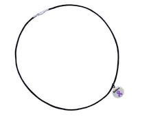 Load image into Gallery viewer, Bulk Believe Circle Charm Purple Ribbon Cord Necklaces - The Awareness Company