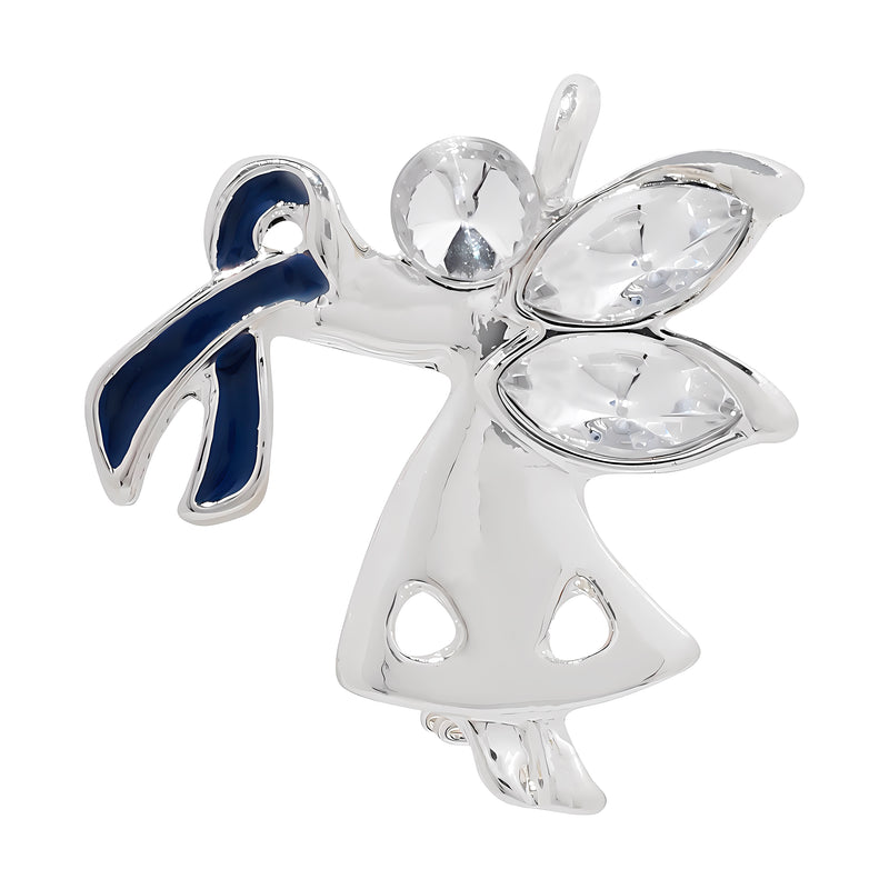 Angel By My Side Dark Blue Ribbon Pins - The Awareness Company