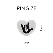 Load image into Gallery viewer, Bulk Deafness Sign Language Pins, I Love You Deaf Sign Lapel Pins in Bulk