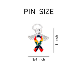 Bulk Angel Tac Autism Ribbon Pins Wholesale, Autism Angel Awareness Jewelry