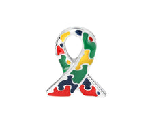 Load image into Gallery viewer, Small Autism Ribbon Lapel Pins Wholesale, Autism Brooches and Jewelry - The Awareness Company