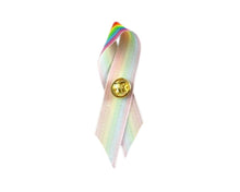 Load image into Gallery viewer, Bulk Satin Rainbow Ribbon Pins - The Awareness Company
