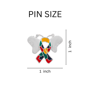 Bulk Butterfly Autism Ribbon Pins Wholesale, Bulk Awareness Jewelry