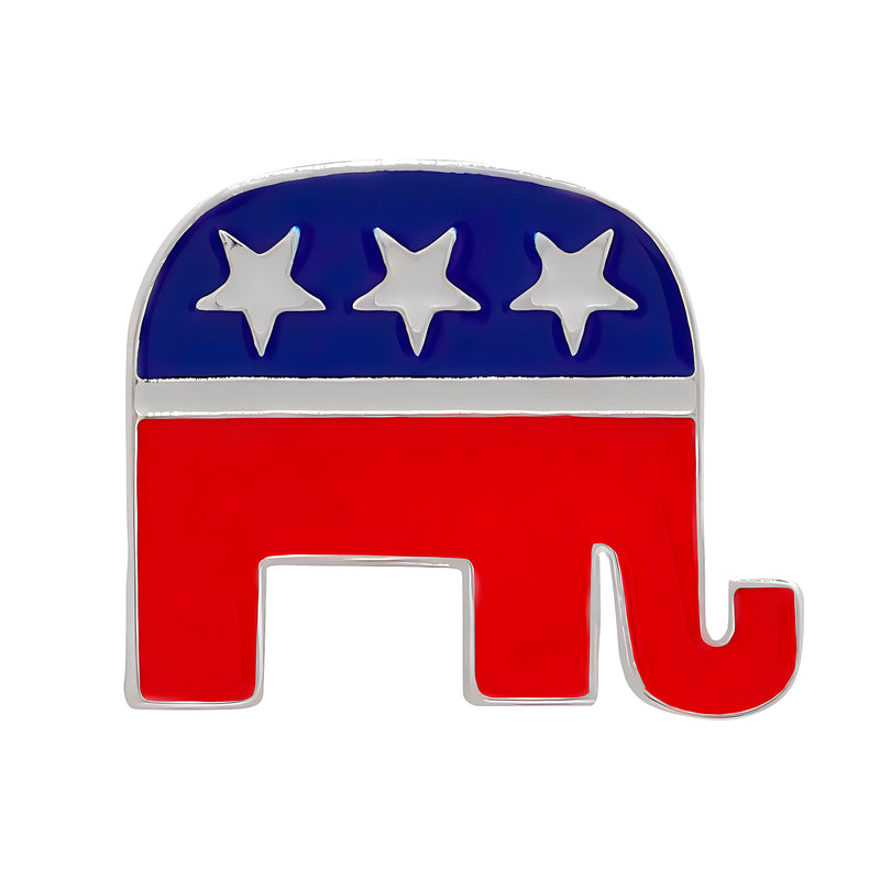 25 Patriotic Republican Elephant Pins (25 Pins) - The Awareness Company