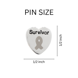 Gray Ribbon Survivor Pins Wholesale