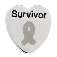 Load image into Gallery viewer, Gray Ribbon Survivor Pins Wholesale