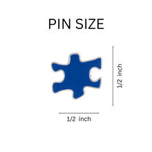 Load image into Gallery viewer, Bulk Blue Autism Awareness Puzzle Piece Pins, Light It Up