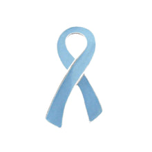 Load image into Gallery viewer, Large Light Blue Ribbon Pins for Prostate Cancer Awareness &amp; Fundraising