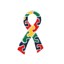 Load image into Gallery viewer, Bulk Autism Awareness Ribbon Pins, Autism Awareness Lapel Pins