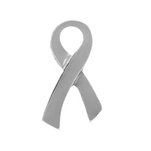 Load image into Gallery viewer, Large Flat Gray Ribbon Tac Pins Wholesale, Brain Cancer Awareness