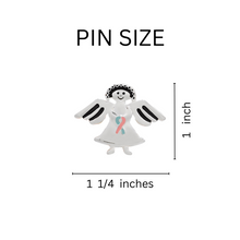 Load image into Gallery viewer, Pink &amp; Blue Ribbon Angel Pins Wholesale, SIDS Awareness Jewelry