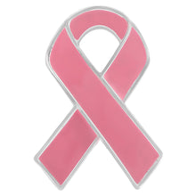 Load image into Gallery viewer, Breast Cancer Hope Courage Strength Pink Ribbon Bracelet w/Free Pin Offer