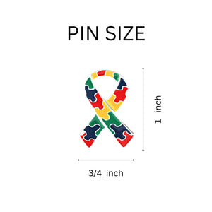 Bulk Autism Ribbon Awareness Pins, Autism Ribbons for Fundraising - The Awareness Company