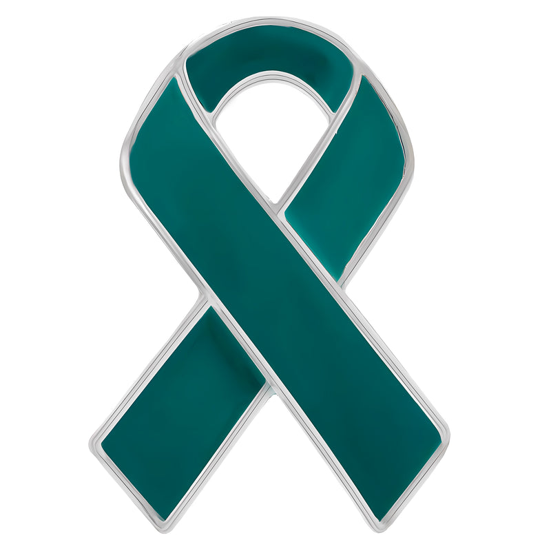 Teal Ribbon Awareness Lapel Pins