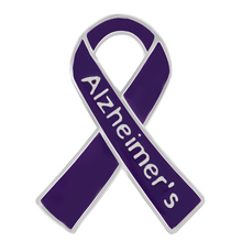 Load image into Gallery viewer, 10 Pack Alzheimer&#39;s Awareness Ribbon Pins