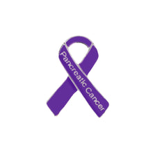 Load image into Gallery viewer, Bulk Purple Ribbon Pancreatic Cancer Pins, Pancreatic Cancer Ribbons - The Awareness Company