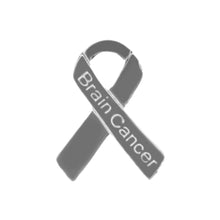 Load image into Gallery viewer, Bulk Brain Cancer Awareness Ribbon Pins, Gray Brain Cancer Ribbons - The Awareness Company