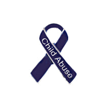 Load image into Gallery viewer, Bulk Child Abuse Awareness Ribbon Pins, Blue Child Abuse Ribbons - The Awareness Company