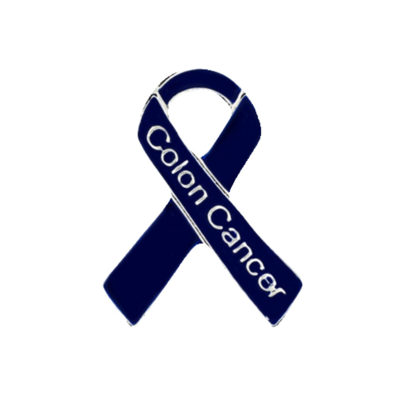 Bulk Colon Cancer Awareness Pins, Blue Colon Cancer Ribbons - The Awareness Company