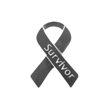 Load image into Gallery viewer, Survivor Gray Ribbon Pins Wholesale, Brain Cancer Awareness