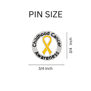 Bulk Childhood Cancer Awareness Pins Bulk, Gold Ribbon Brooches - The Awareness Company