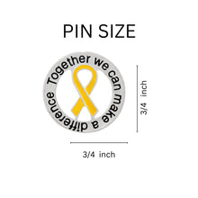 Load image into Gallery viewer, Circle Gold Ribbon Childhood Cancer Awareness Pins