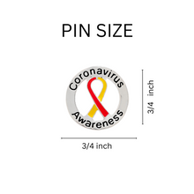 Load image into Gallery viewer, Bulk Coronavirus Disease COVID-19 Awareness Ribbon Pins in Bulk - The Awareness Company