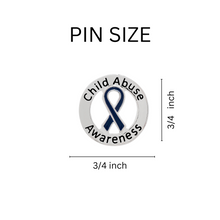 Load image into Gallery viewer, Round Child Abuse Awareness Pins - The Awareness Company