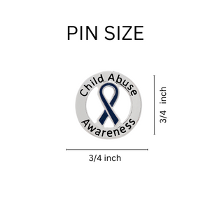 Round Child Abuse Awareness Pins - The Awareness Company