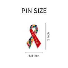 Load image into Gallery viewer, Bulk Autism Awareness Ribbon Pin, Autism Spectrum Disorder Lapel Pin