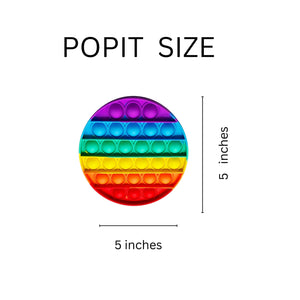 Bulk Rainbow Popit Fidget Toys - Gay Pride LGBTQ Rainbow Toys
