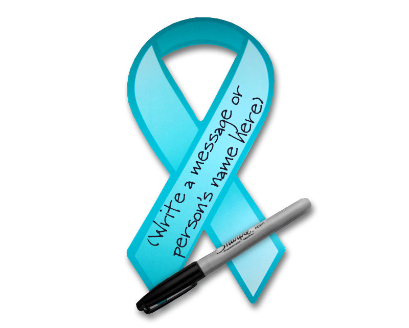 Large Paper Teal Ribbons - The Awareness Company