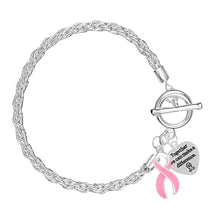 Load image into Gallery viewer, Rope Style Breast Cancer Awareness Pink Ribbon Bracelets
