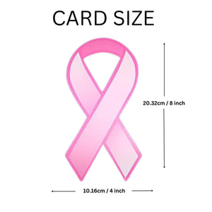Large Pink Ribbon Paper Ribbon Cutouts - The Awareness Company