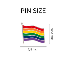 Load image into Gallery viewer, Large Rainbow Flag Lapel Pins