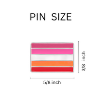 Load image into Gallery viewer, Bulk Lesbian Sunset Flag Pins, Bulk Lesbian Lapel Pins