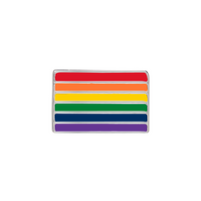 Load image into Gallery viewer, Rectangle Rainbow Flag Pins