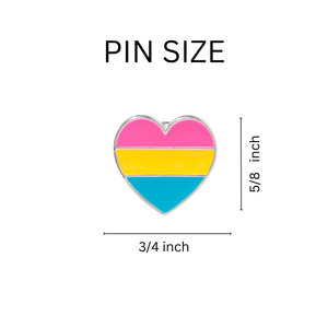 Pansexual Heart Pride Pins - The Awareness Company