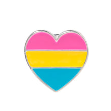 Load image into Gallery viewer, Pansexual Heart Pride Pins - The Awareness Company
