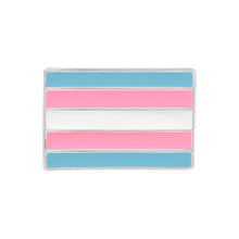 Load image into Gallery viewer, Bulk Rectangle Transgender Flag Pins, Bulk Transgender Lapel Pins