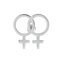 Load image into Gallery viewer, Bulk Same Sex Female Symbol Pins, Bulk Lesbian Flag Pins