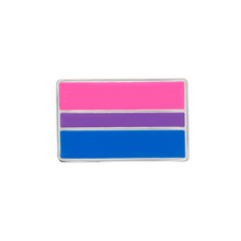 Load image into Gallery viewer, Rectangle Bisexual Flag Pins