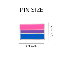 Load image into Gallery viewer, Rectangle Bisexual Flag Pins