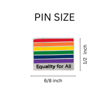 Load image into Gallery viewer, Equality For All Rainbow Flag Pins