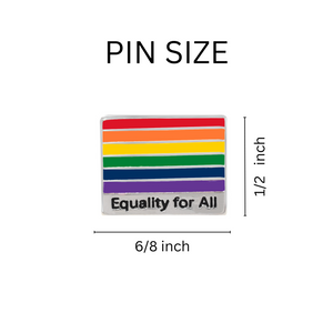 Equality For All Rainbow Flag Pins